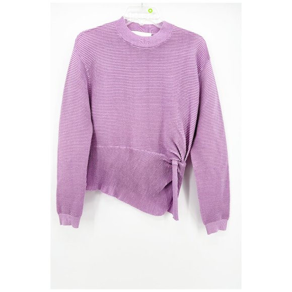 Michelle Mason Long Sleeve Twist Sweater in Lilac Sz SP - Picture 3 of 10
